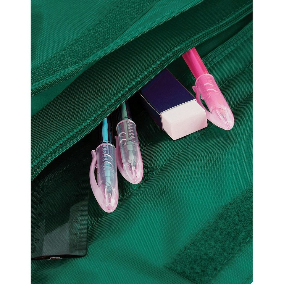 image 1 of Quadra Childrens/Kids Reflective Adjustable Strap Book Bag - Bottle Green - One Size