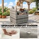 image 4 of Outsunny Single Wicker Furniture Sofa Chair w/ Padded Cushion for Garden Balcony | Grey