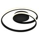 image 2 of Modern Single Loop Strip Flush LED Powered Ceiling Light Fitting in Black Sand