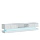 image 1 of TV Unit 180cm White Gloss Fronts White Matt Body with LED Base | White | One Size | 1