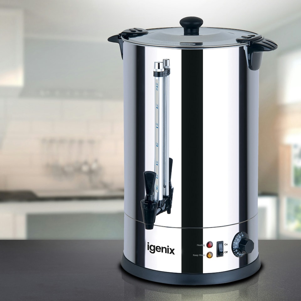 image 1 of Igenix IG4008 Catering Urn & Hot Water Boiler, 8 Litre