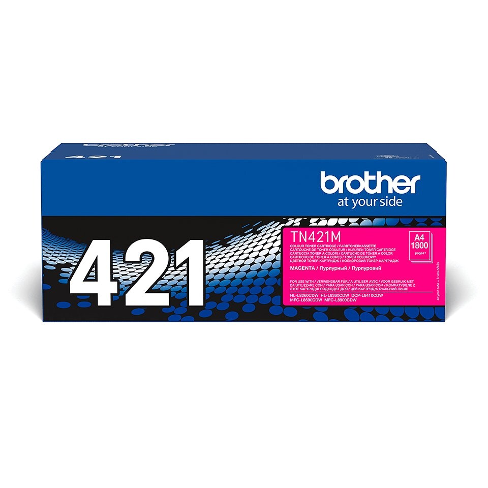 image 1 of Brother TN421 Magenta Toner Cartridge Pink | Brother TN421M Magenta Genuine Toner Cartridge