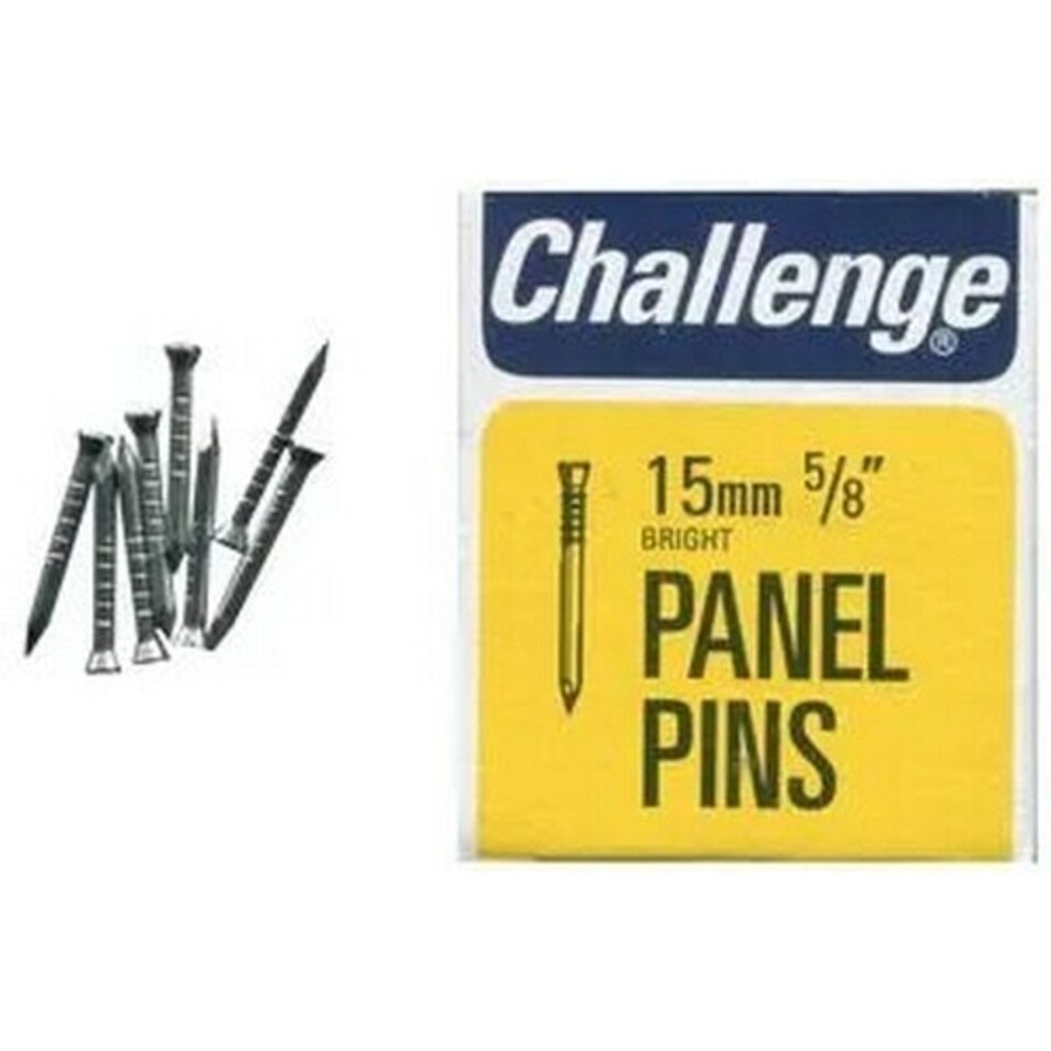 Challenge Steel Panel Pin Nails - Steel - 15mm