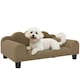 image 1 of Dog Sofa Bed, Cat Sofa with Backrest, Armrest, for Small Dogs, Grey Brown | One Size