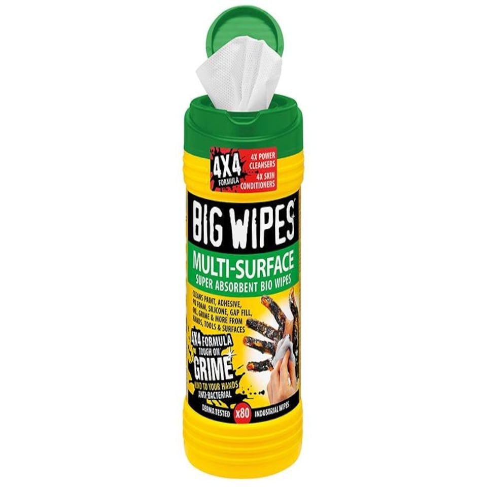 Big Wipes 4X4 Multi-Surface Cleaning Wipes Tub Of 80