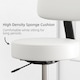 image 5 of HOMCOM Beautician's Swivel Salon Chair with Padded Seat Back 5 Wheels Adjustable Height Salon Hairdressers Tattoo Spa Rolling Cushion Professional 48cm White