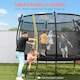 image 6 of SPORTNOW 10ft Trampoline with Enclosure Net and Spring Cover, Black