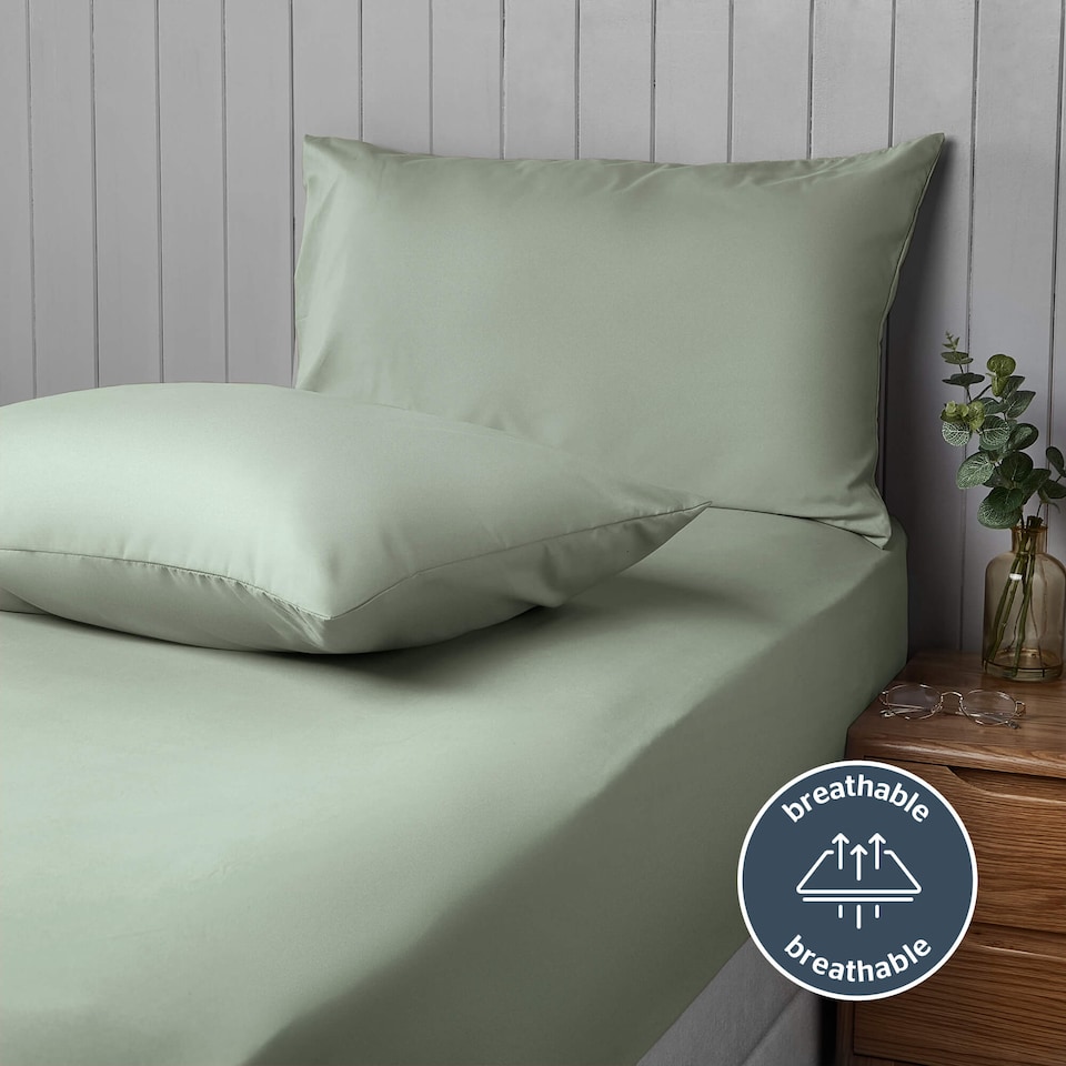 image 1 of Silentnight Supersoft Sage Pillowcase Pair