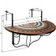 image 6 of Hanging table with mosaic pattern 75x65x62cm | Brown | terracotta/white | 1