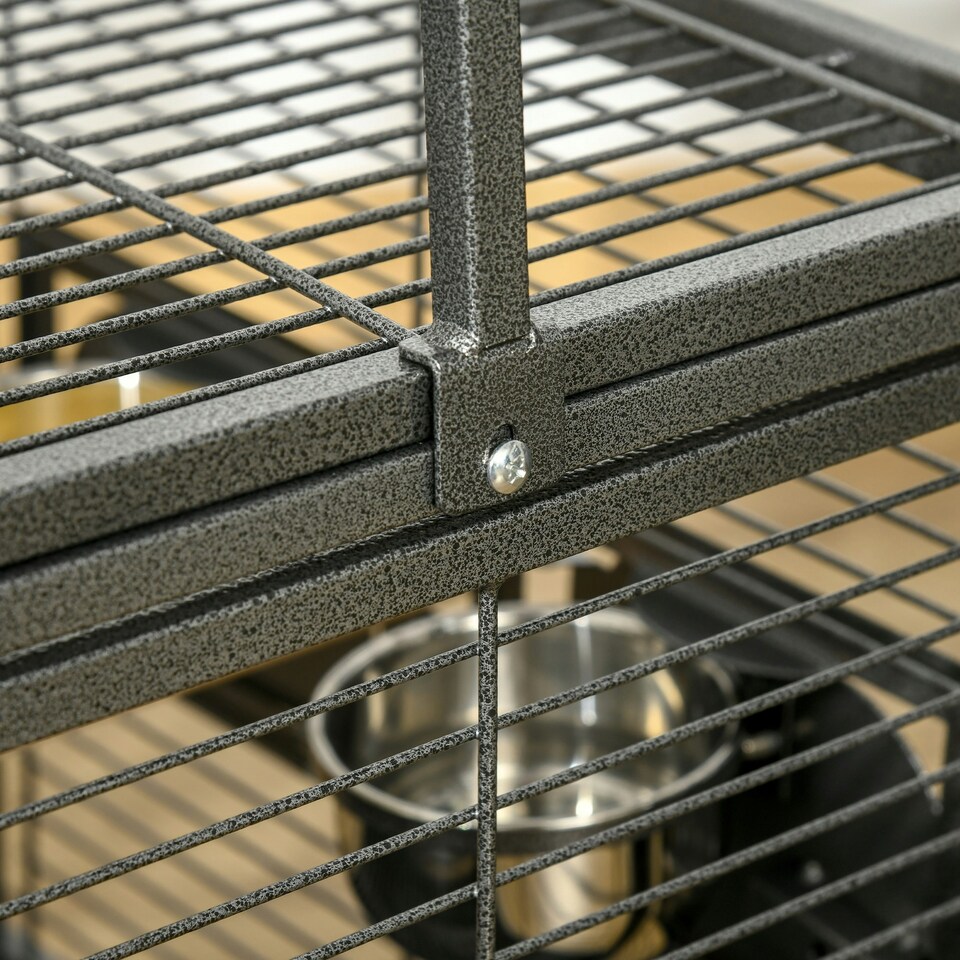 image 1 of PawHut Parrot Cage, Travel Carry Pet Bird Cage Cockatiel w/ Metal Handle
