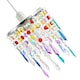 image 4 of Modern Waterfall Design Pendant Shade with Multi Colour Acrylic Drops and Beads | Multi | Multi-coloured | 1
