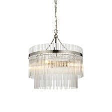 Marietta 3 Light Multi Arm Lamp Ceiling Pendant Bright Nickel