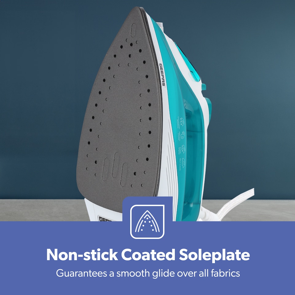 image 1 of GEEPAS Steam Iron, 1750W Blue