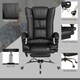 image 7 of Vinsetto PU Leather Vibration Massage Office Chair with Heat, Black | Black | One Size