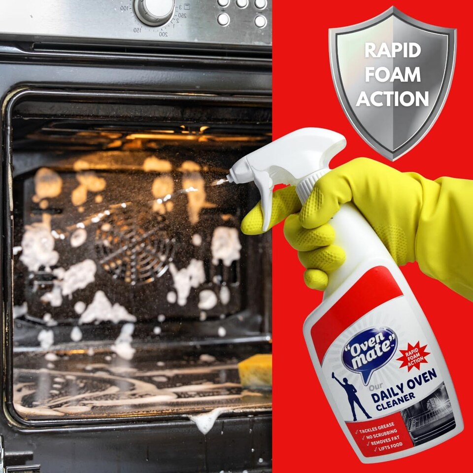 image 1 of Oven Mate Daily Oven Cleaner 500ml Spray Tackles Grease No Scrubbing Removes Fat