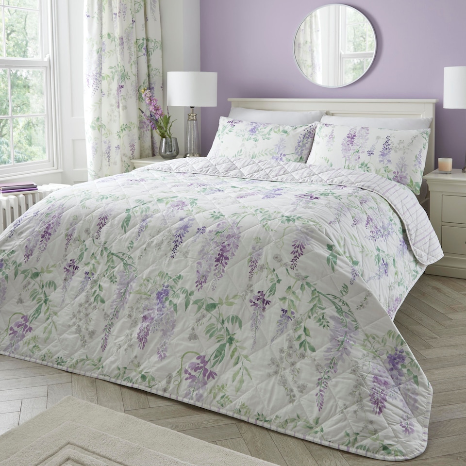 image 1 of D & D Wisteria Bedspread Lilac