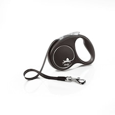 Flexi Small Retractable Dog Lead - Black - 5m