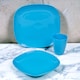 image 2 of 12pc Plastic Dinner Set | Multi | 1