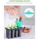 image 2 of Grey & Green Ice Lolly Moulds Set | 8 Popsicle Maker Moulds with Stands, Funnel & Cleaning Brush | Reusable Freezer Ice Pop Makers