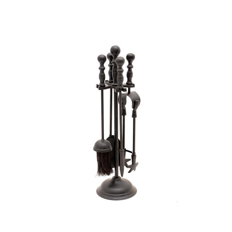 Leecroft Turn Handle Companion Set Black 15'' - One Colour - One Size