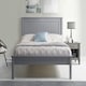 image 2 of 4ft6 Double Pure grey,wood,wooden low foot end board,solid panel bed frame.Shaker style