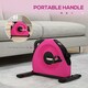 image 6 of SPORTNOW Mini Exercise Bike, Under Desk Bike for Legs, Arms Workout, Pink