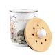 image 6 of Floral Hedgehog Compost Caddy - Metal 2L Decorative Kitchen Food Waste Bin