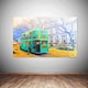 image 3 of London Bus Green (Canvas Print) 24" x 16"
