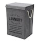 image 1 of Living and Home Laundry Hamper with Lid & Handles - Grey