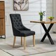 image 4 of Ravenna Fabric Dining Chairs - Set of 2 - Black