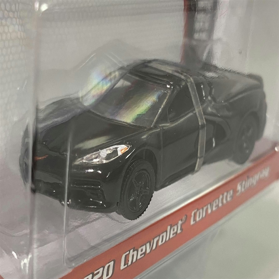image 1 of 2020 Chevrolet Corvette Stringray Black 1:64 Scale Greenlight 37220F
