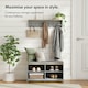 image 3 of VonHaus Ash Hall Grey Wall Mounted  Coat Hooks with Shelf | Grey | One Size
