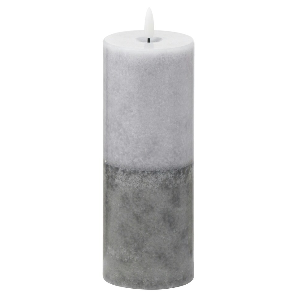 image 1 of Hill Interiors Luxe Collection Dipped Natural Glow Electric Candle - Grey - 20cm x 7cm x 7cm Grey