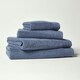 image 2 of Homescapes Denim Blue Combed Egyptian Cotton Set of 2 Face Cloths 700 GSM | Blue | 2
