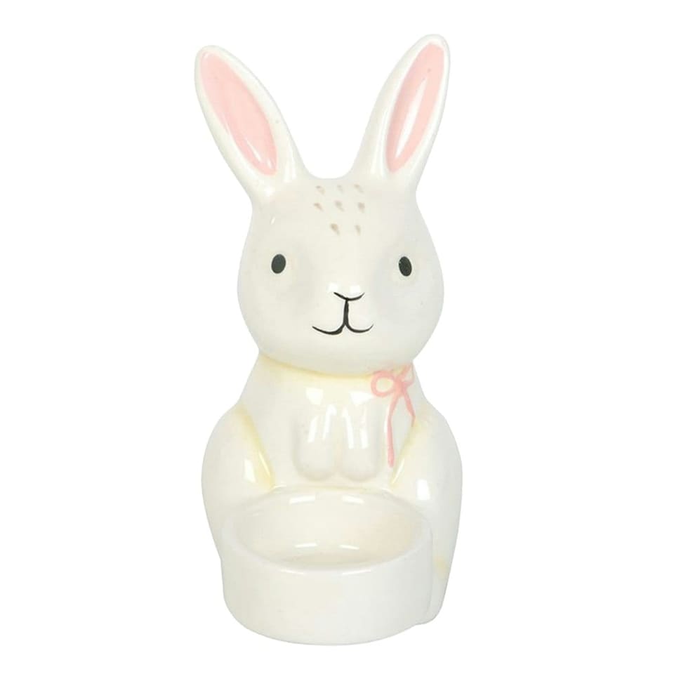 image 1 of Something Different Spring Time Bunny Tealight Holder - White - One Size