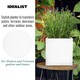 image 6 of Square Box White Light Concrete Garden Planter H25 L25 W25 cm, 16 ltrs Cap.