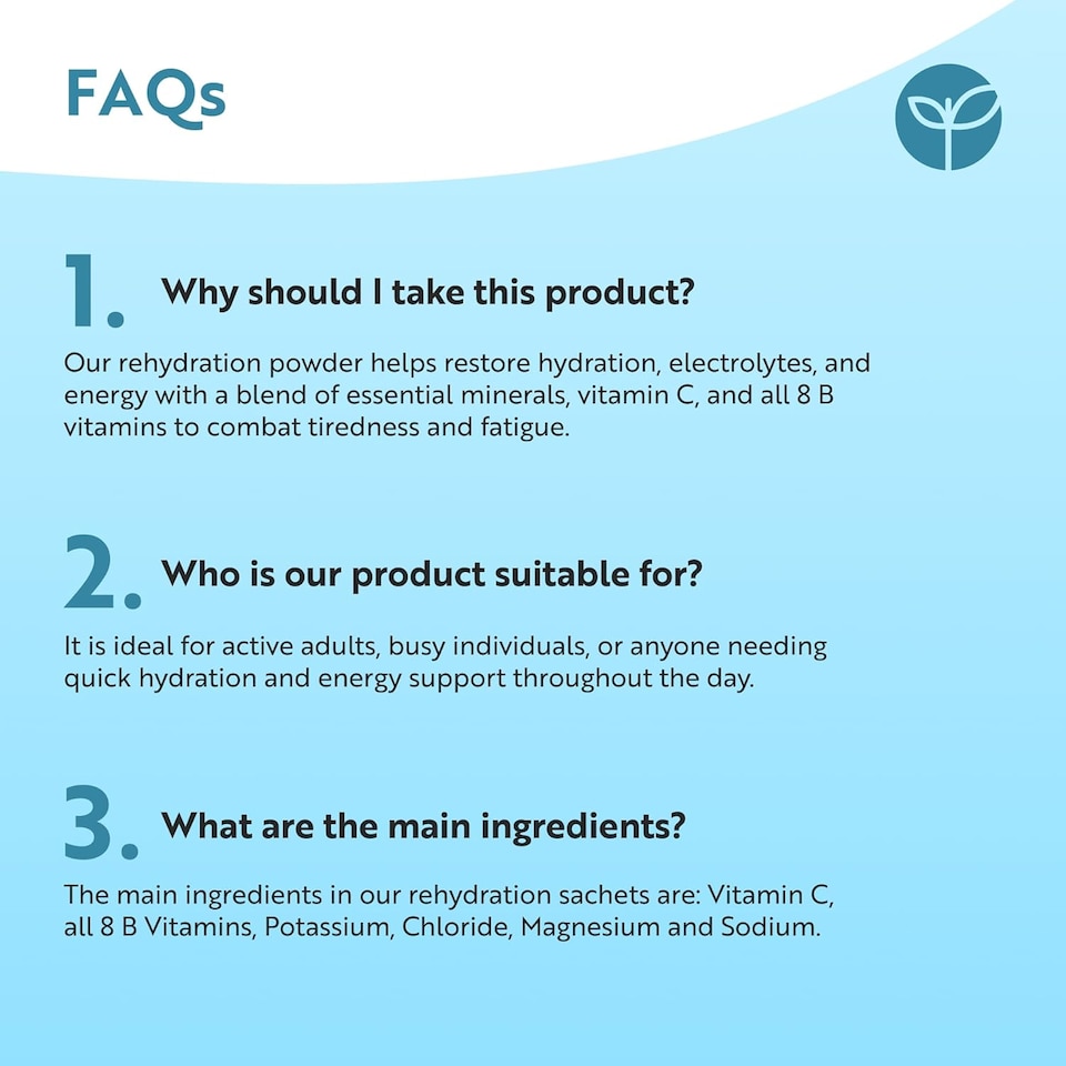 image 1 of Hydravive Rehydration Electrolytes Powder - High Strength Vitamin C & 8 B Vitamins: B1, B3, B5, B12 Supplement Sachet Drink - 7 Pack Lemon/Lime
