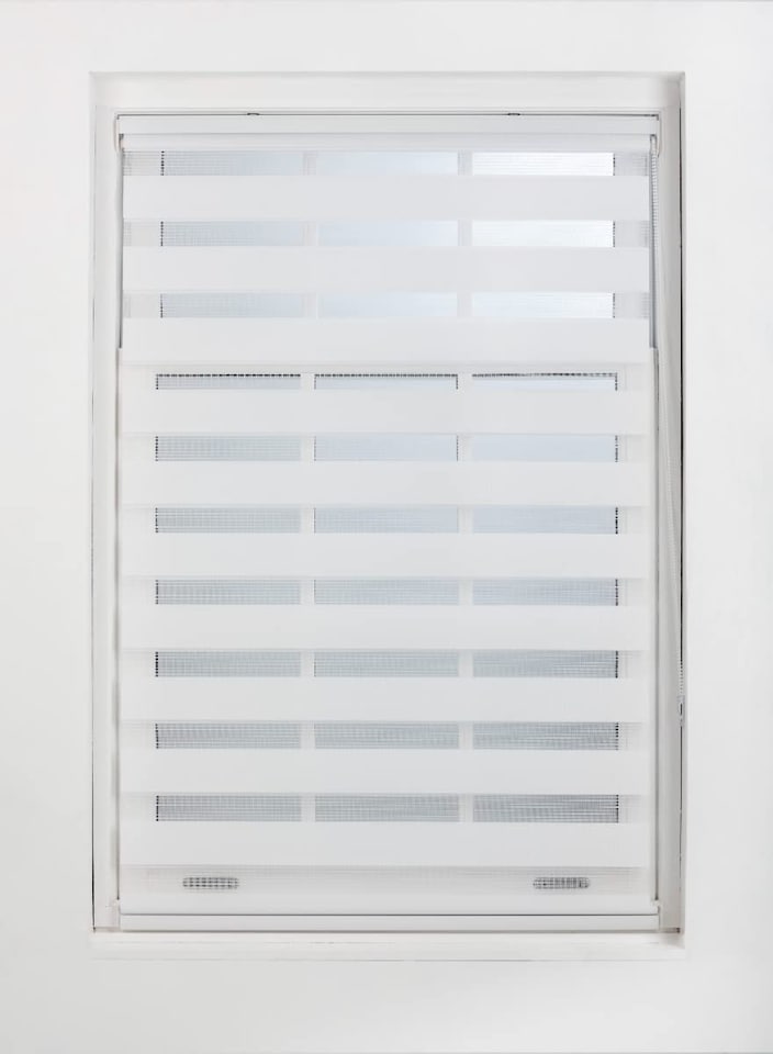 image 1 of Day and Night Zebra Roller Blind 95cm Wide x 210cm Long | White | White