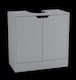 image 1 of Bathroom Sink Cabinet with Full Pedestal | Grey | 14 x 32 x 64 | 1