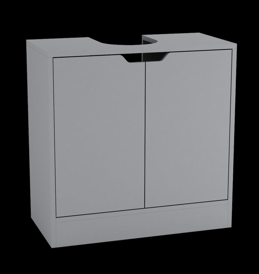 image 1 of Bathroom Sink Cabinet with Full Pedestal | Grey | 14 x 32 x 64 | 1