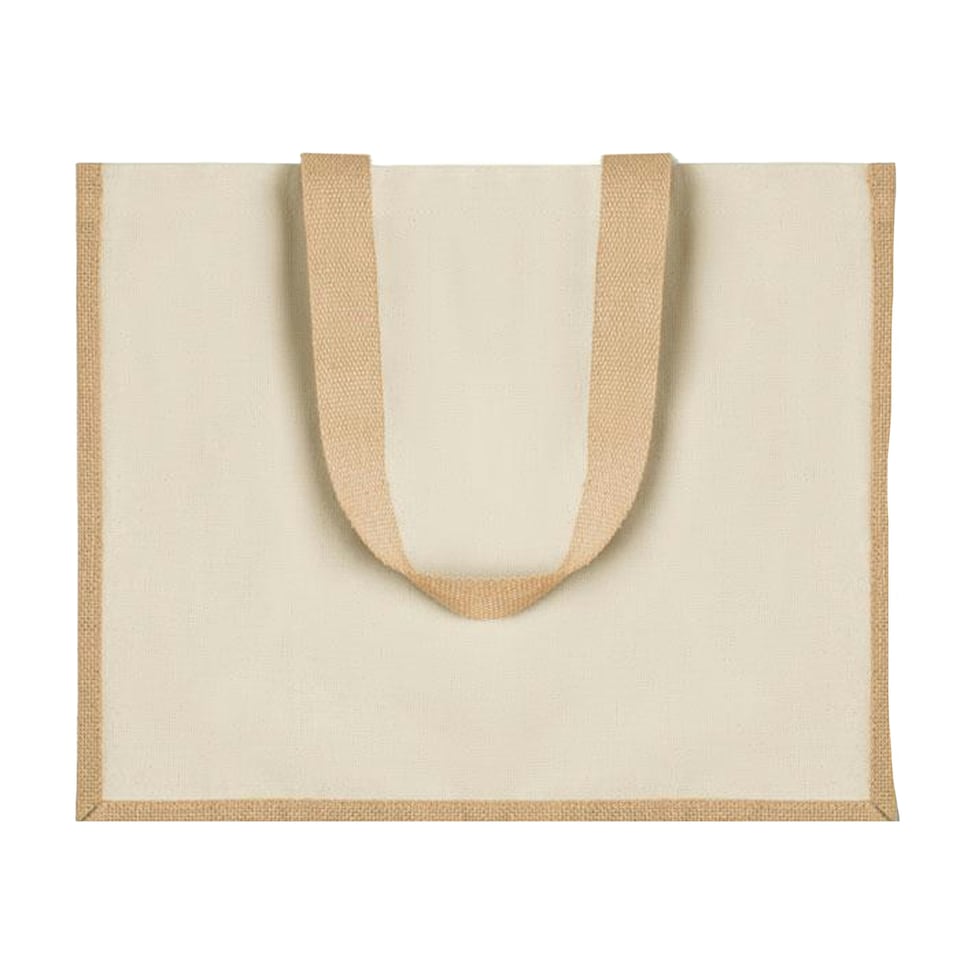 image 1 of MidOcean Campo De Fiori Jute Shopper Bag - Beige - One Size Brown