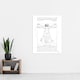 image 4 of Vitruvian Man Black and White da Vinci Vintage Huge Wall Art Poster Print 24X32"