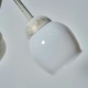 image 2 of ValueLights Modern 3 Way Aged Metal Effect Ceiling Light Fitting With White Glass Shades