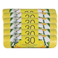 TidyZ Scented Tie Handle Bin Liners 15L 30 Pack - Lemon