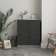 image 2 of Ash Grey 5-Drawer Chest Cabinet | Grey | 1