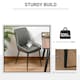 image 5 of HOMCOM Retro Dining Chair Set of 2, PU Leather Upholstered Side Chairs
