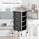 image 4 of VonHaus 4 Black White Storage Trolley with 360° Wheels