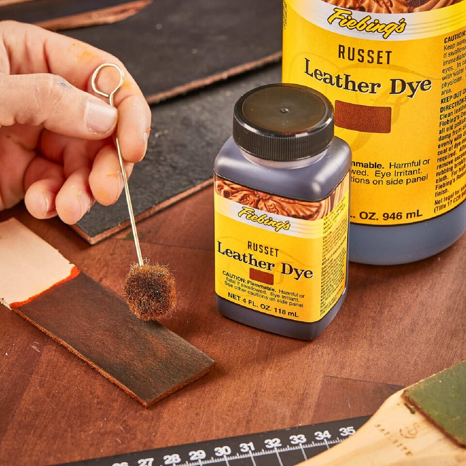 image 1 of Fiebing's Leather Dye - Professional Alcohol-Based Colour Dyes 4oz | Brown | Beige