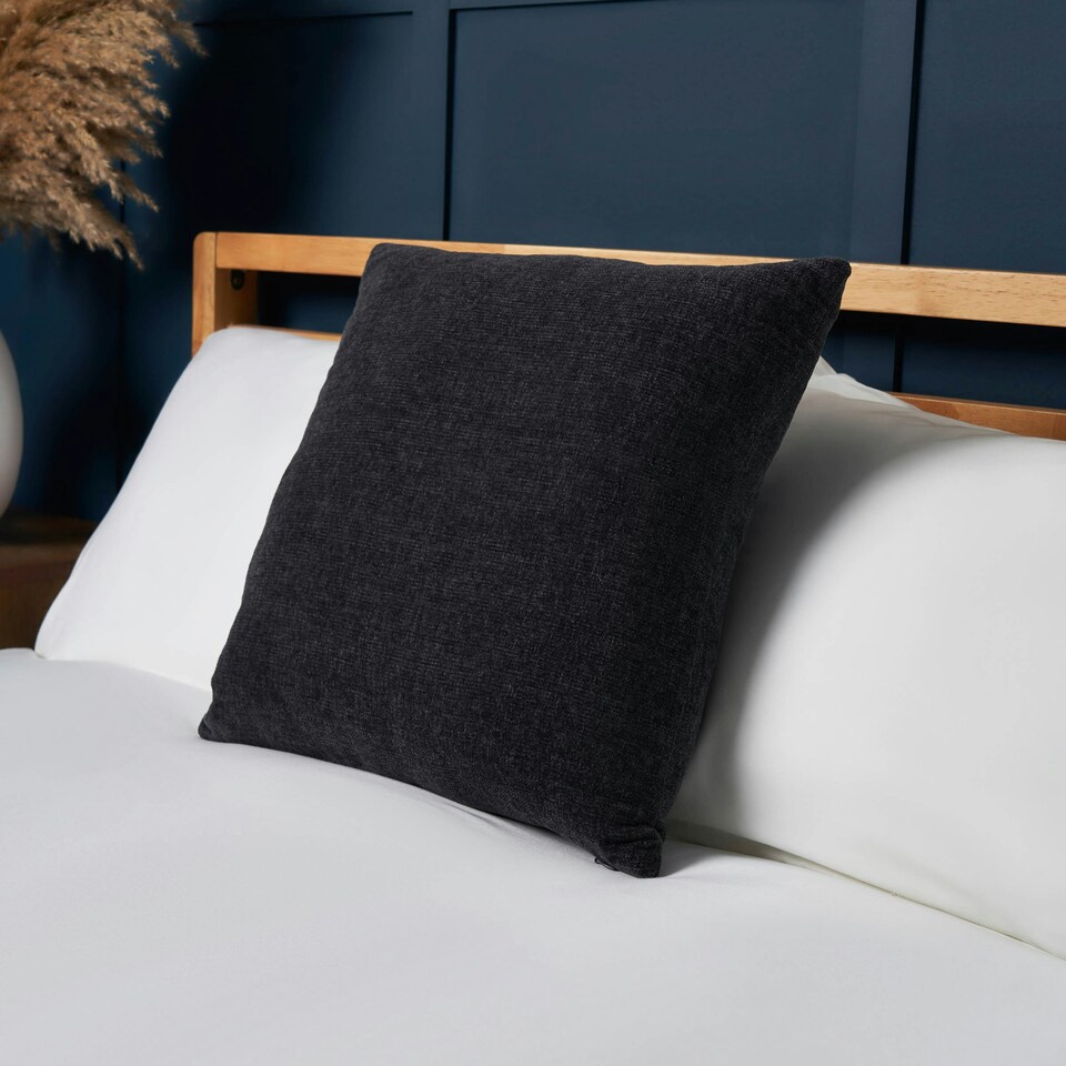 image 1 of BHS Chenille Cushion, Charcoal