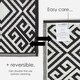 image 5 of Homescapes Outdoor Rug Luxury Waterproof Reversible, For Garden, Geometric Black | 120 x 186 cm